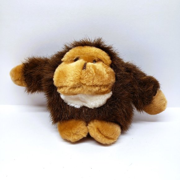 Chunky Baby Plush Orangutan Monkey Brown Stuffed Animal 5" - Picture 1 of 7